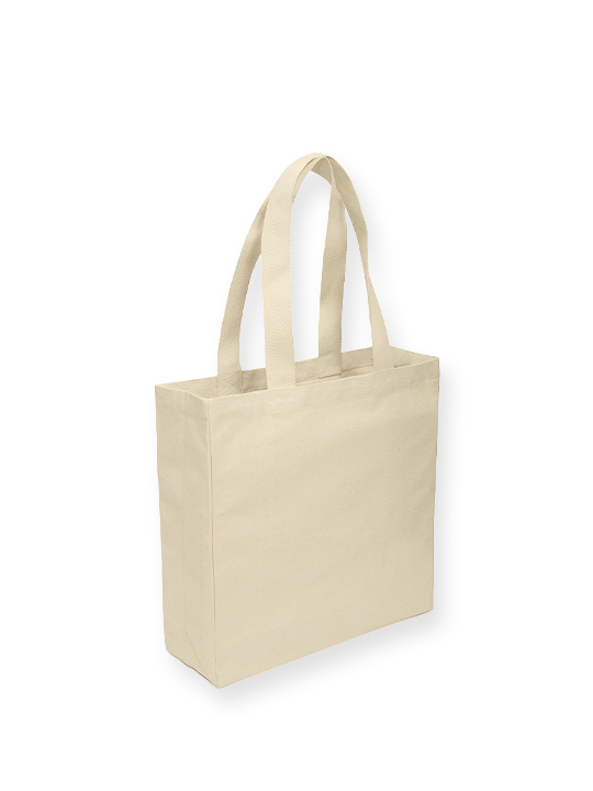 Everyday Square Canvas Tote Bag with internal bottle holder