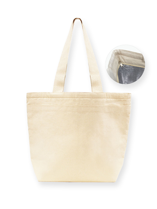 Canvas Cooler tote - Eco-friendly insulated Tote 