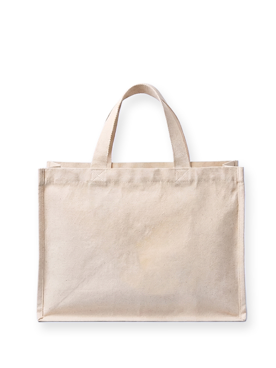 Large Recycled Canvas Stand-Up Shopper with Webbing Handles