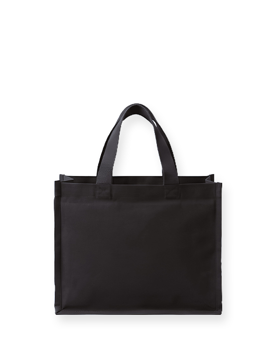 Medium Recycled Canvas Stand-Up Shopper with Webbing Handles