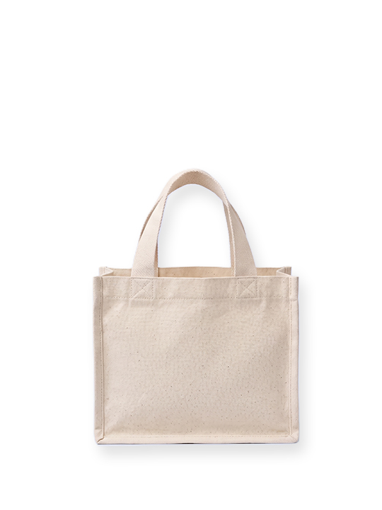 Small Recycled Canvas Stand-Up Shopper with Webbing Handles