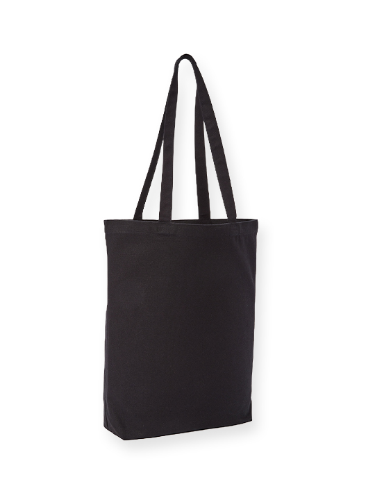 Recycled Cotton Canvas Tote Bag with Flat Base