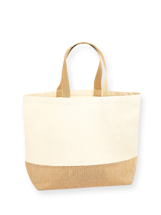 Jute base canvas tote XL