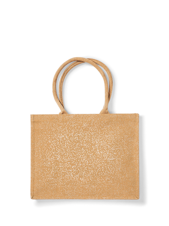 Shimmer Jute Shopper